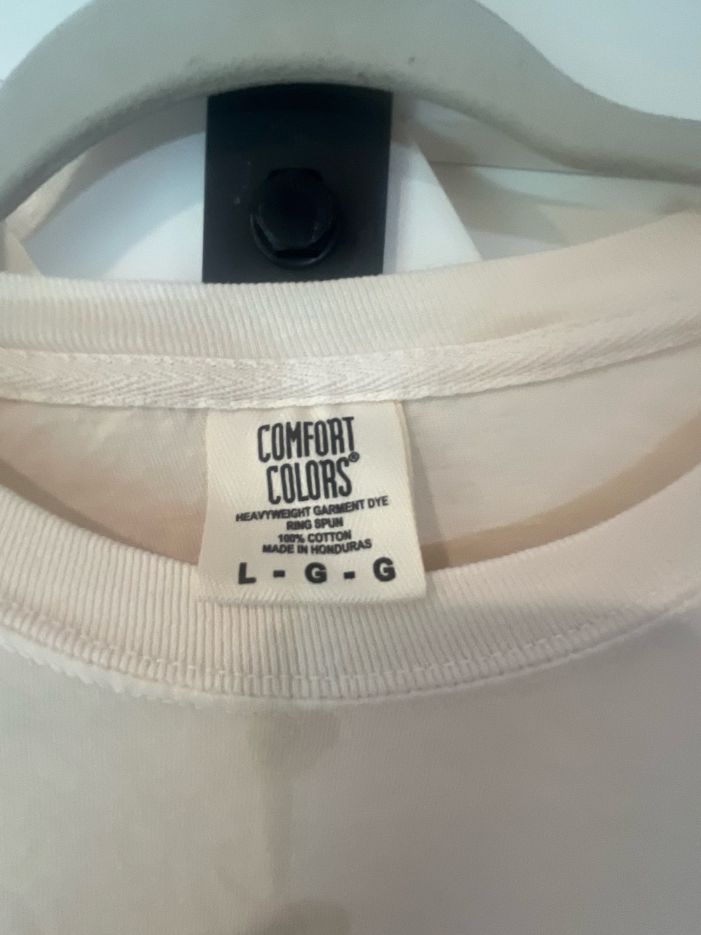 Comfort Colors Cream Long-Sleeve Tee with Pink & Leopard Bow - Picture 3 of 4